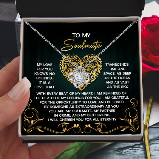 Gift for Soulmate - My Love is as Vast as the Sky - Love Knot Pendant Necklace