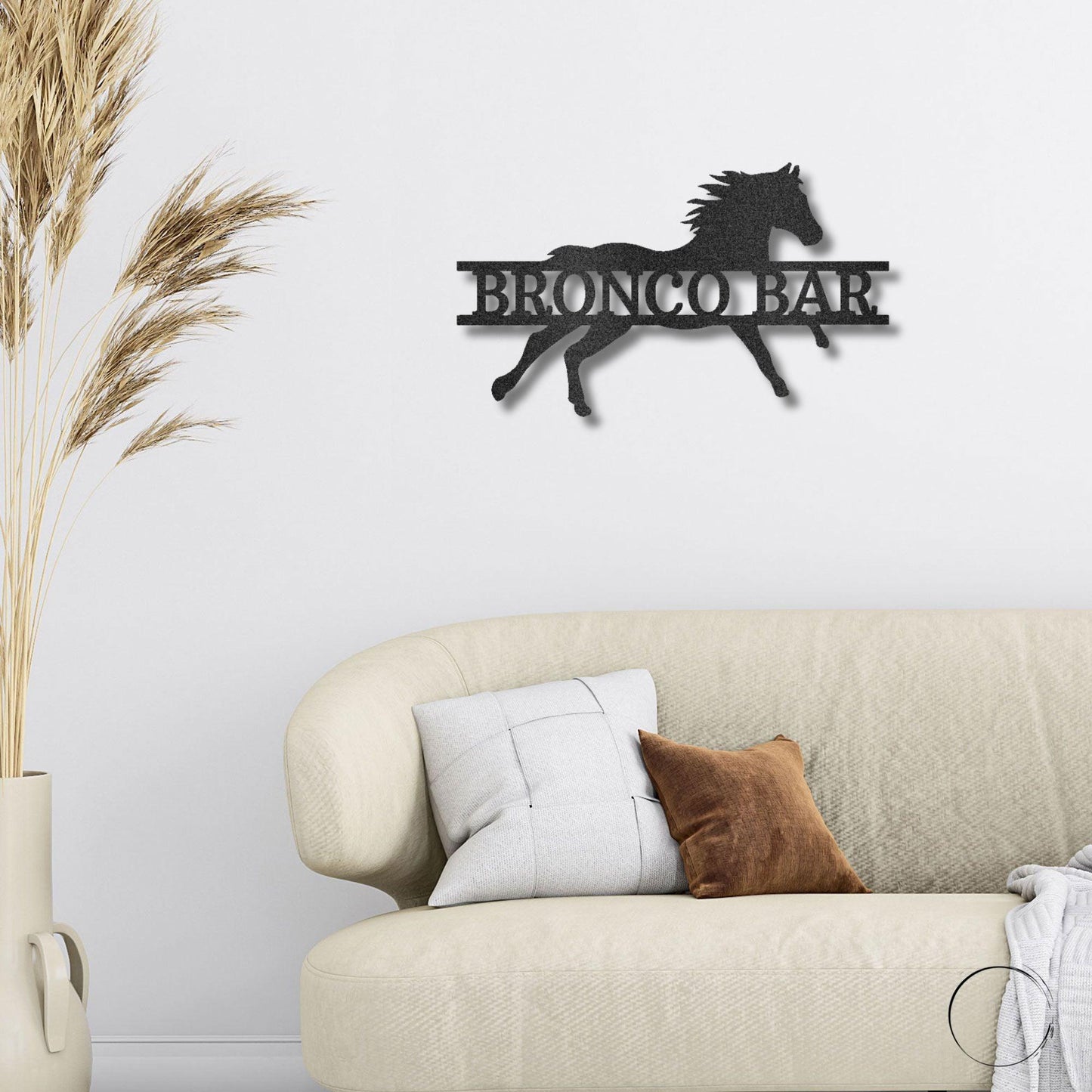 Sprinting Horse Custom Name Metal Art Wall Sign - Mallard Moon Gift Shop