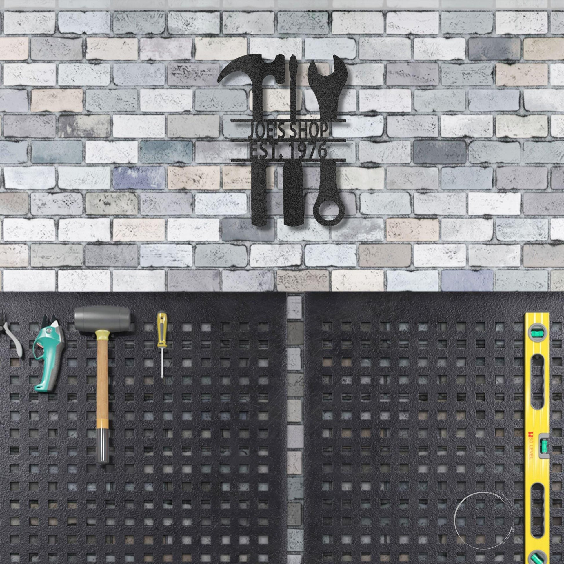 The Garage Workshop Personalized Metal Wall Sign - Mallard Moon Gift Shop