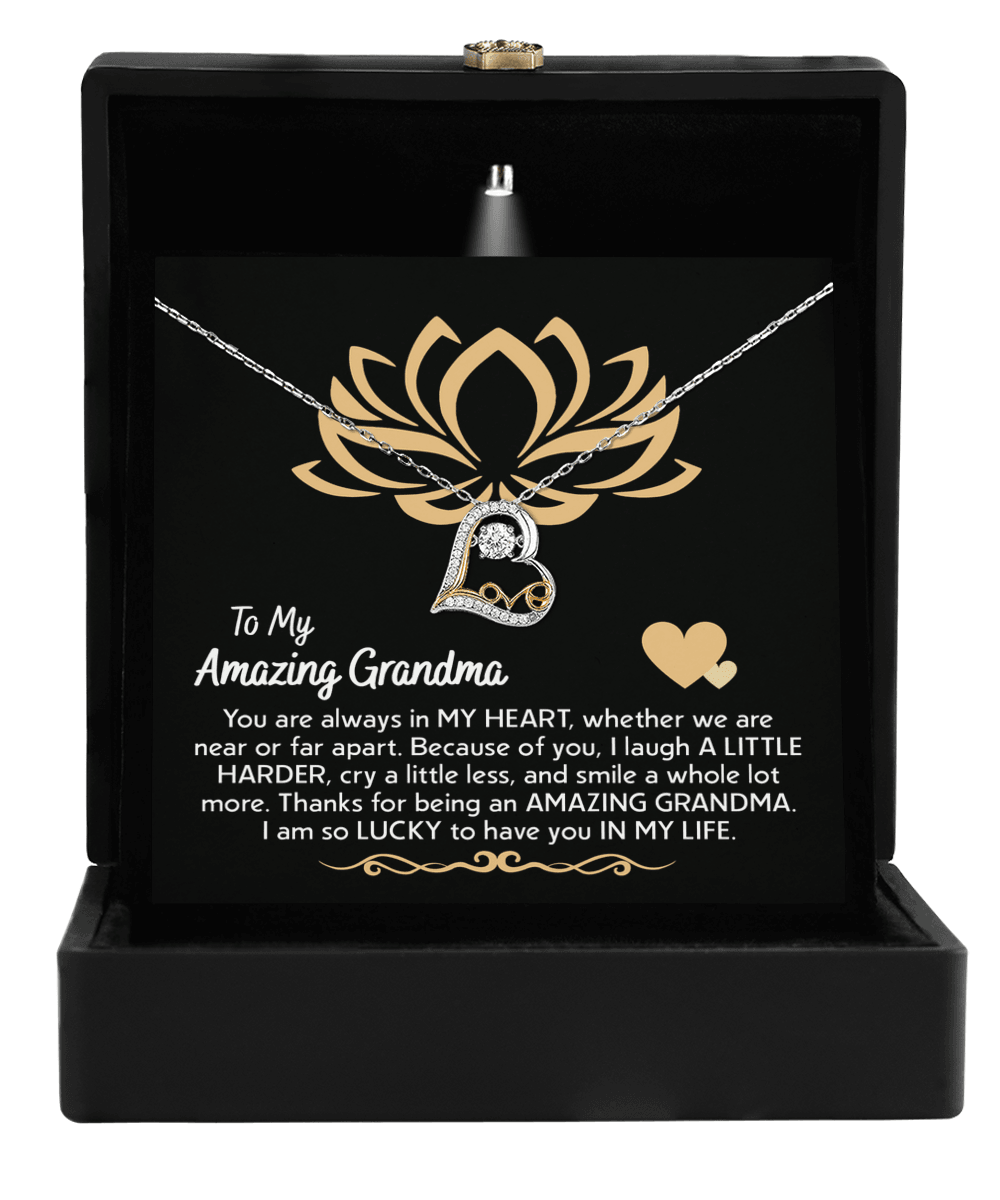 To My Amazing Grandma You Are Always in My Heart Pendant Necklace - Mallard Moon Gift Shop