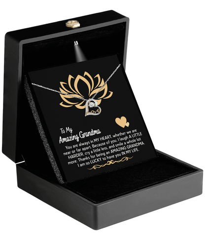 To My Amazing Grandma You Are Always in My Heart Pendant Necklace - Mallard Moon Gift Shop