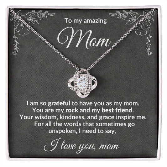 To my Amazing Mom, You Inspire Me - Love Knot Necklace - Mallard Moon Gift Shop