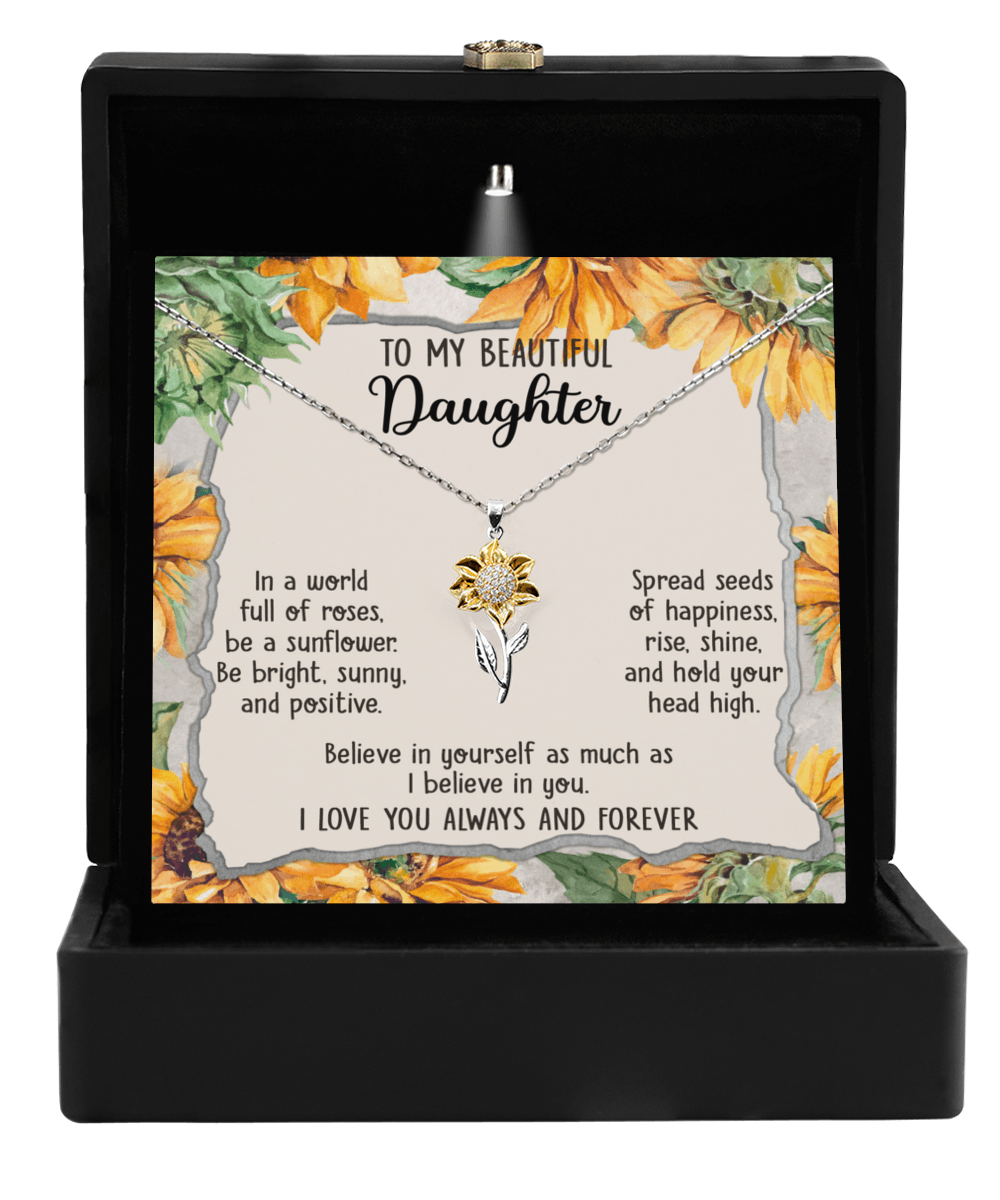 To My Beautiful Daughter Be A Sunflower Graduation Birthday Holiday Gift - Mallard Moon Gift Shop