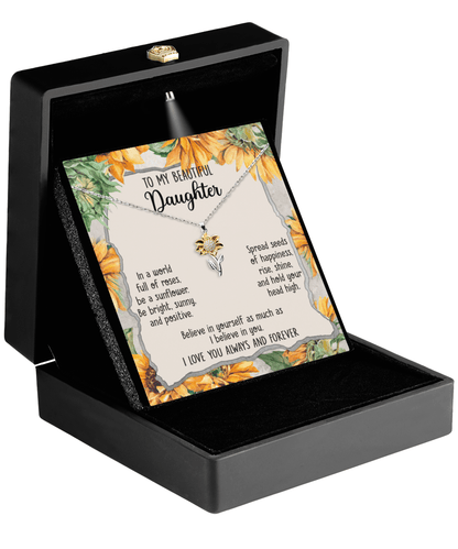 To My Beautiful Daughter Be A Sunflower Graduation Birthday Holiday Gift - Mallard Moon Gift Shop