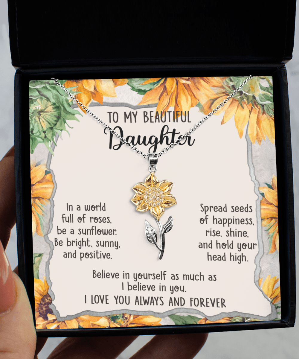 To My Beautiful Daughter Be A Sunflower Graduation Birthday Holiday Gift - Mallard Moon Gift Shop