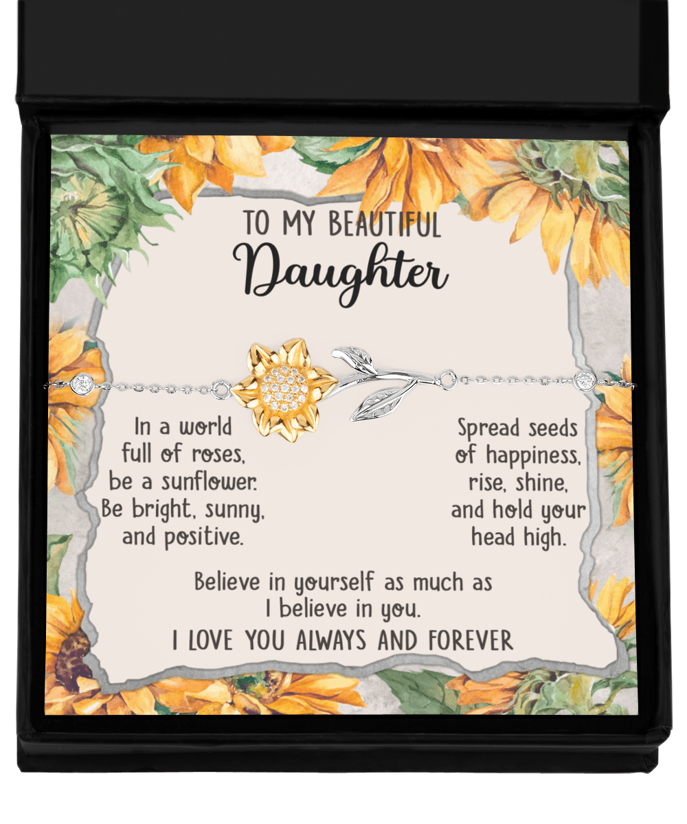 To My Beautiful Daughter Be A Sunflower Graduation Birthday Holiday Gift - Mallard Moon Gift Shop