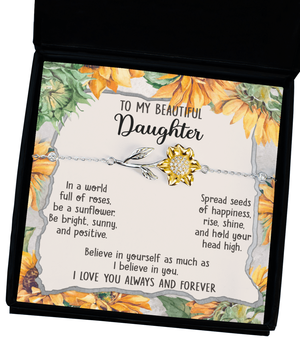 To My Beautiful Daughter Be A Sunflower Graduation Birthday Holiday Gift - Mallard Moon Gift Shop