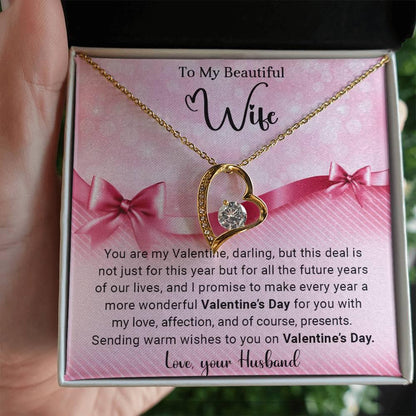 To My Beautiful Wife I Promise You Forever Love Pendant Necklace - Mallard Moon Gift Shop