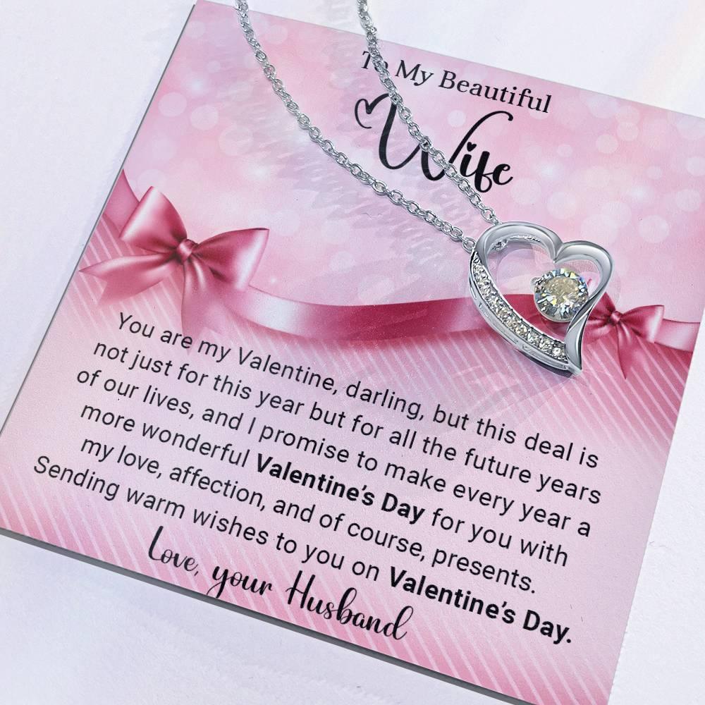 To My Beautiful Wife I Promise You Forever Love Pendant Necklace - Mallard Moon Gift Shop