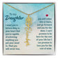 To My Daughter Aim for the Skies Birth Month Flower Necklace - Mallard Moon Gift Shop