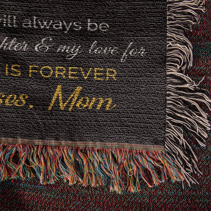 To My Daughter My Love Will Follow You Personalized Heirloom Woven Blanket - Mallard Moon Gift Shop