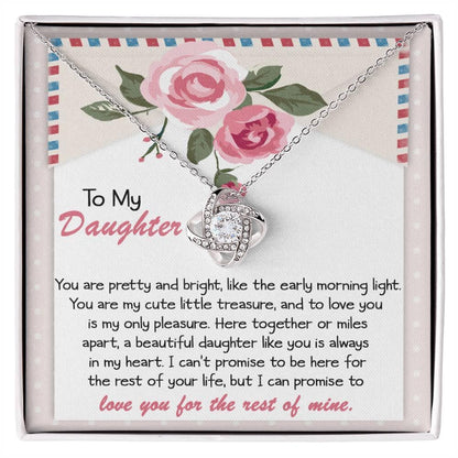 To My Daughter-You Are My Treasure Love Knot Necklace - Mallard Moon Gift Shop