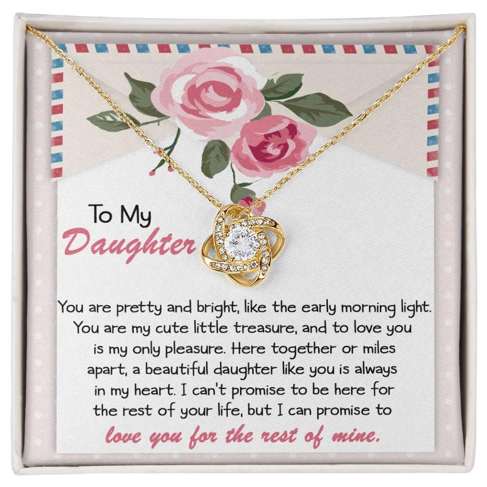 To My Daughter-You Are My Treasure Love Knot Necklace - Mallard Moon Gift Shop