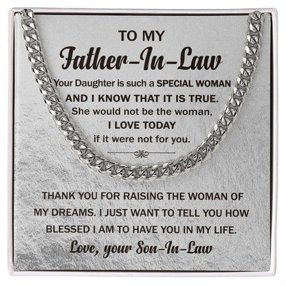 To My Father In Law Thank You For Raising the Woman Of My Dreams - Mallard Moon Gift Shop