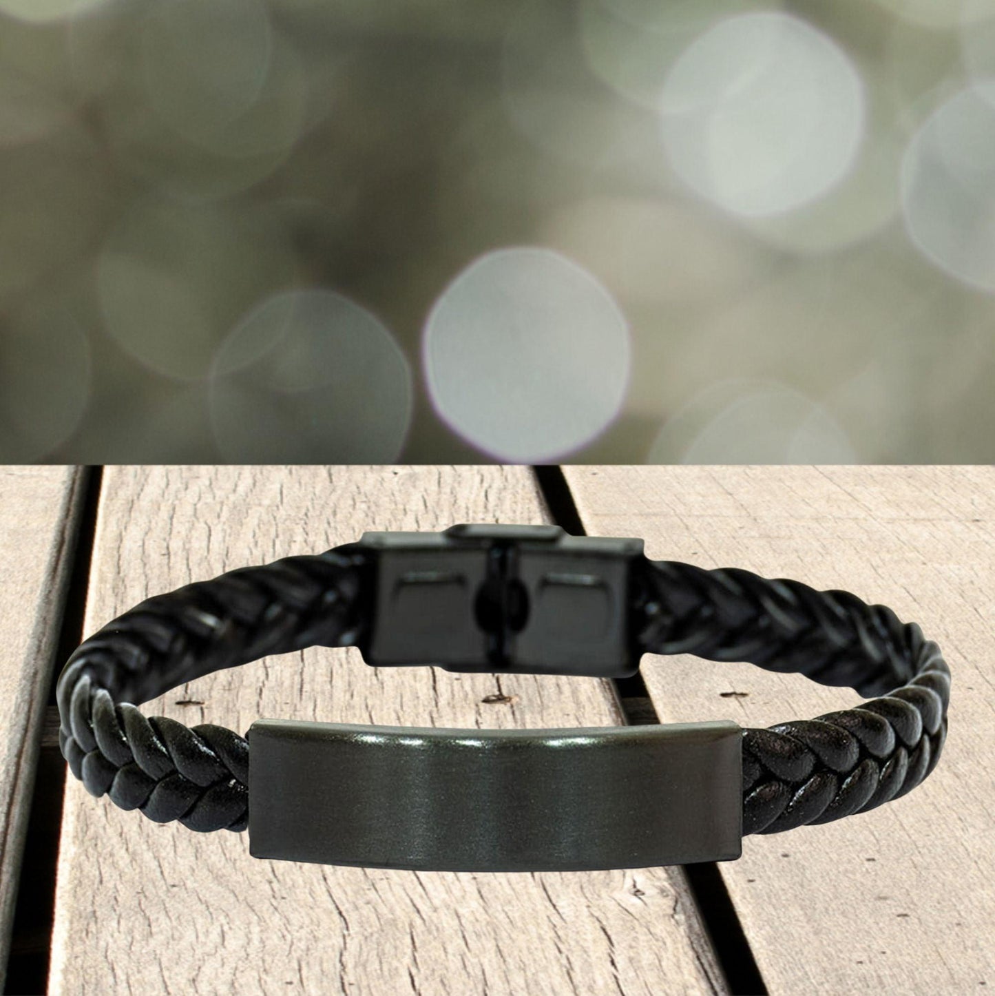 To My Fiancee Gifts, Never give up no matter what, Inspirational Fiancee Braided Leather Bracelet, Encouragement Birthday Christmas Unique Gifts For Fiancee - Mallard Moon Gift Shop