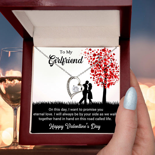 To My Girlfriend I Promise You Eternal Love Forever Love Pendant Necklace - Mallard Moon Gift Shop