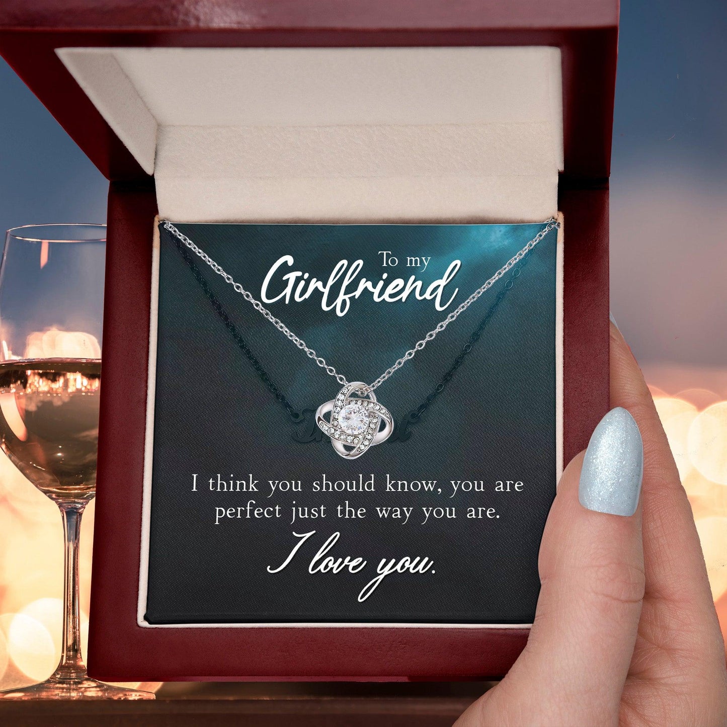 To My Girlfriend I think You Should Know Valentine Love Knot Necklace - Mallard Moon Gift Shop