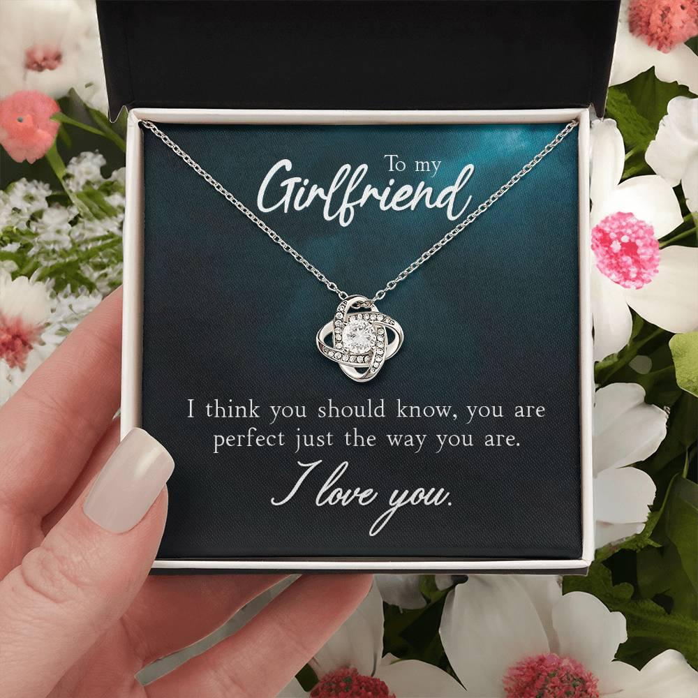 To My Girlfriend I think You Should Know Valentine Love Knot Necklace - Mallard Moon Gift Shop