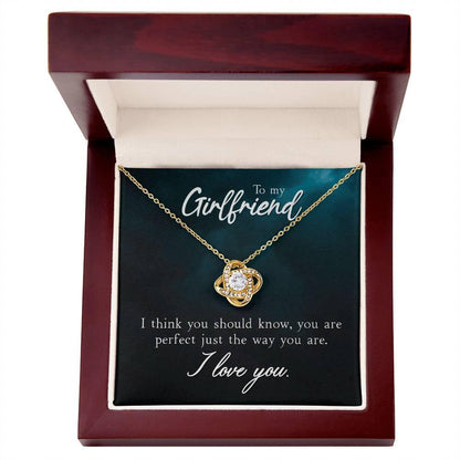 To My Girlfriend I think You Should Know Valentine Love Knot Necklace - Mallard Moon Gift Shop