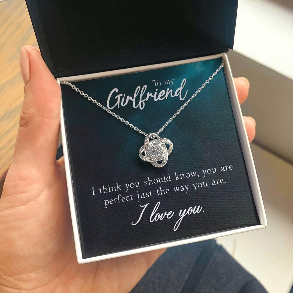 To My Girlfriend I think You Should Know Valentine Love Knot Necklace - Mallard Moon Gift Shop