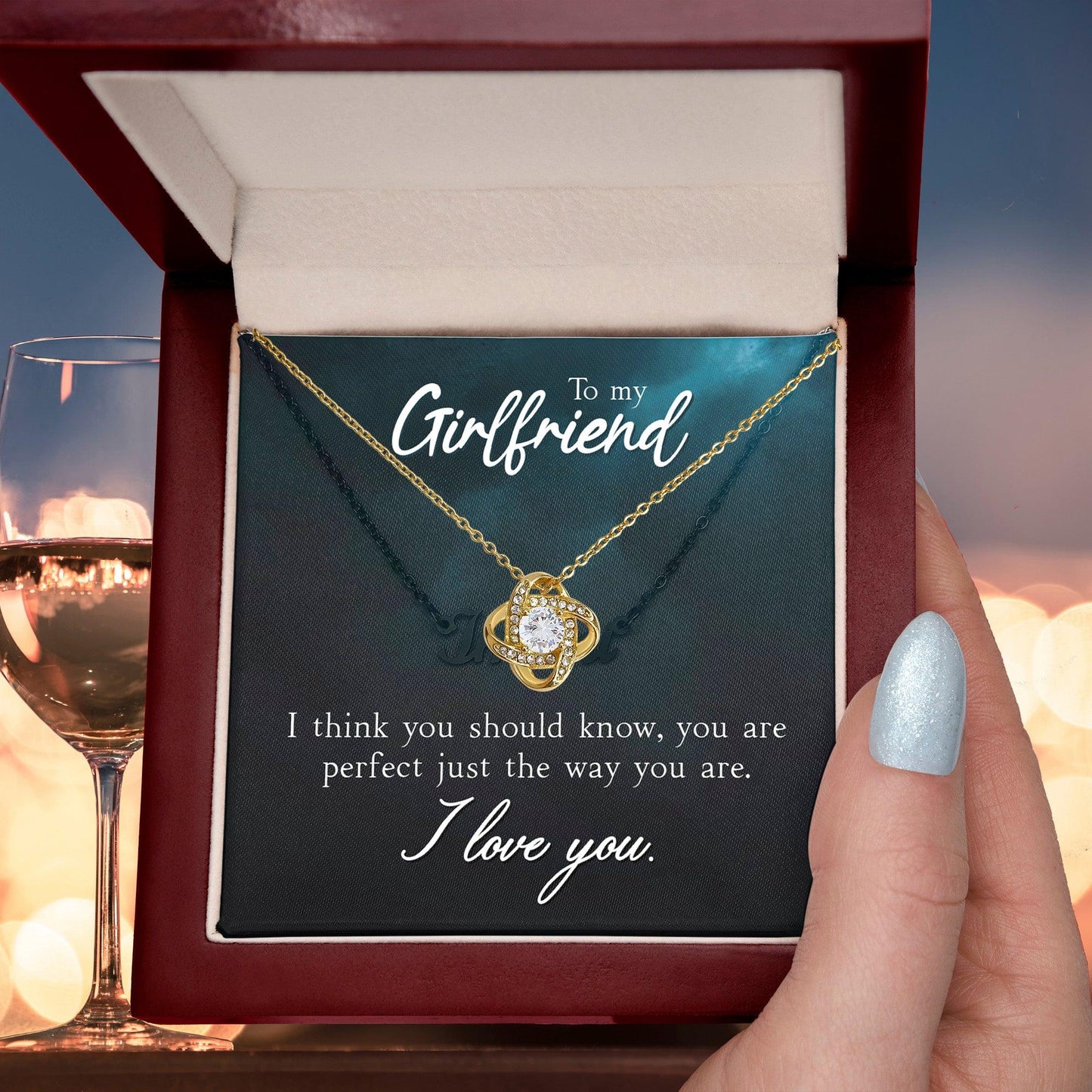 To My Girlfriend I think You Should Know Valentine Love Knot Necklace - Mallard Moon Gift Shop