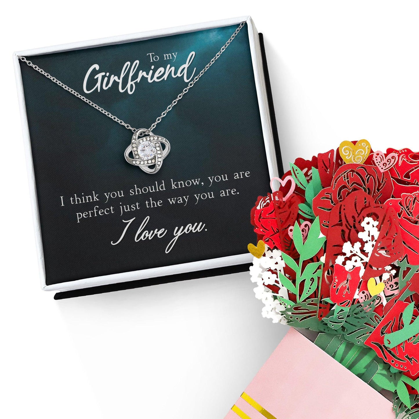 To My Girlfriend I think You Should Know Valentine Love Knot Necklace - Mallard Moon Gift Shop