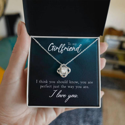 To My Girlfriend I think You Should Know Valentine Love Knot Necklace - Mallard Moon Gift Shop
