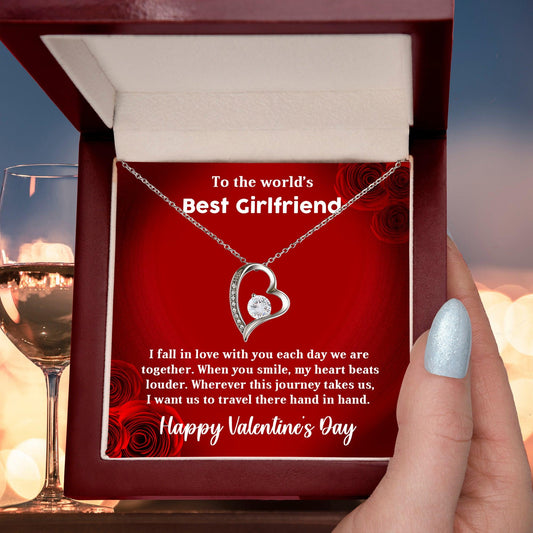 To My Girlfriend When You Smile Forever Love Pendant Necklace - Mallard Moon Gift Shop