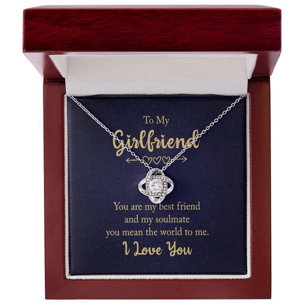 To my Girlfriend You are my Best Friend Valentine Love Knot Necklace - Mallard Moon Gift Shop