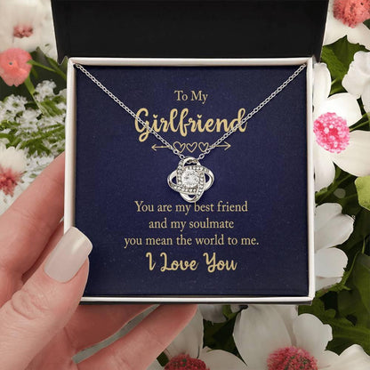 To my Girlfriend You are my Best Friend Valentine Love Knot Necklace - Mallard Moon Gift Shop