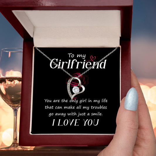 To My Girlfriend You are the only Girl in My Life Forever Love Pendant Necklace - Mallard Moon Gift Shop