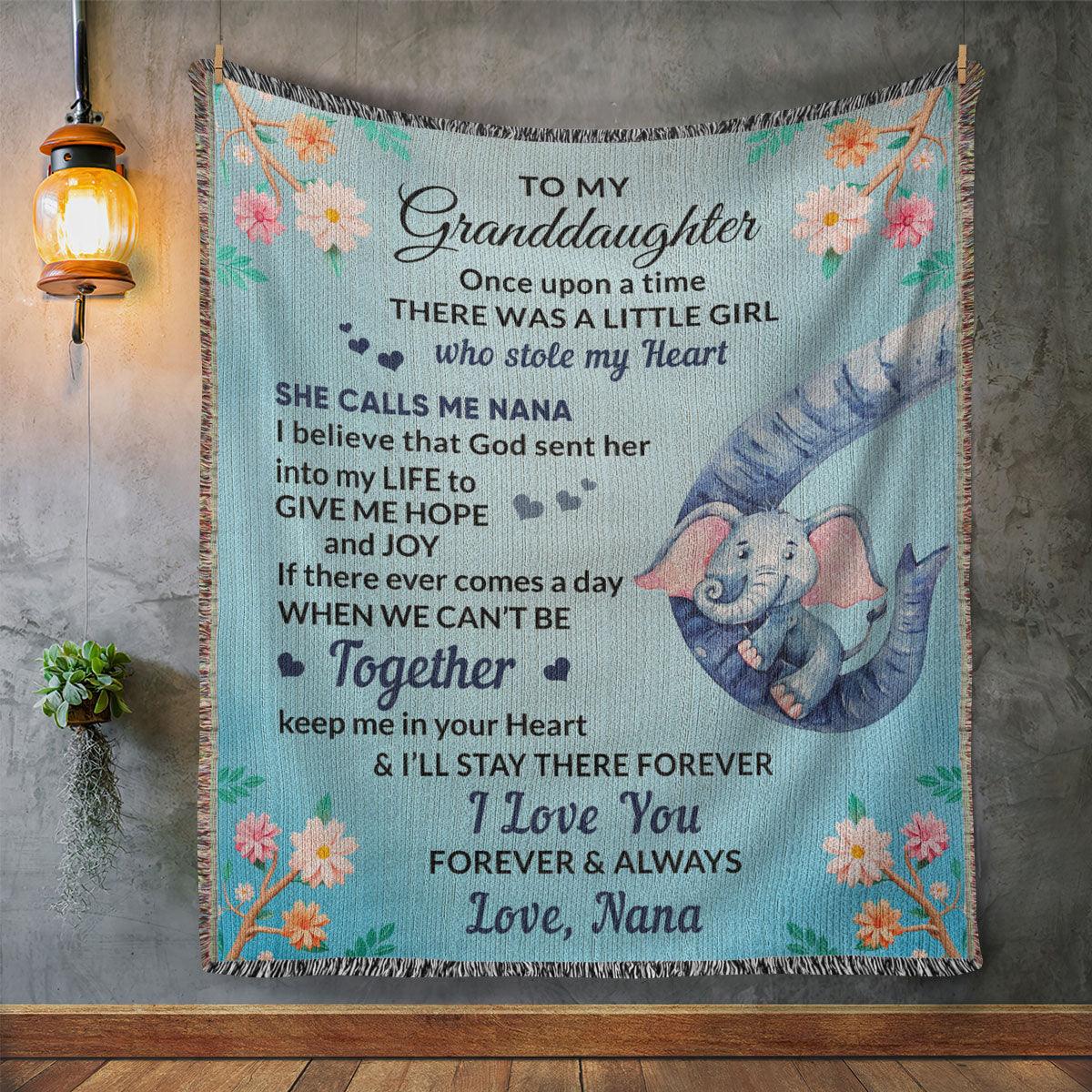 To My Granddaughter, You bring me Hope and Joy Heirloom Woven Blanket Love Nana - Mallard Moon Gift Shop