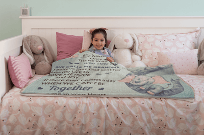 To My Granddaughter, You bring me Hope and Joy Heirloom Woven Blanket - Mallard Moon Gift Shop