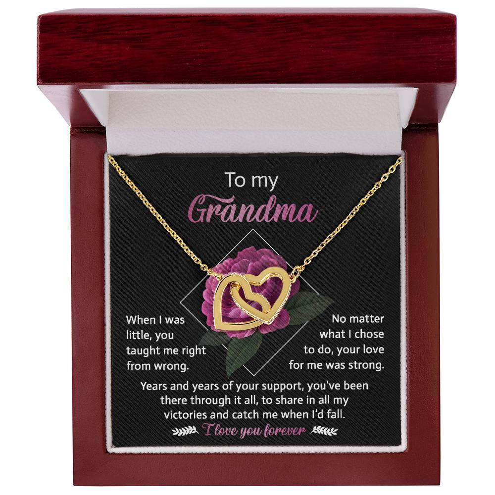 To My Grandma Your Love for Me is Strong Cross Pendant Necklace - Mallard Moon Gift Shop
