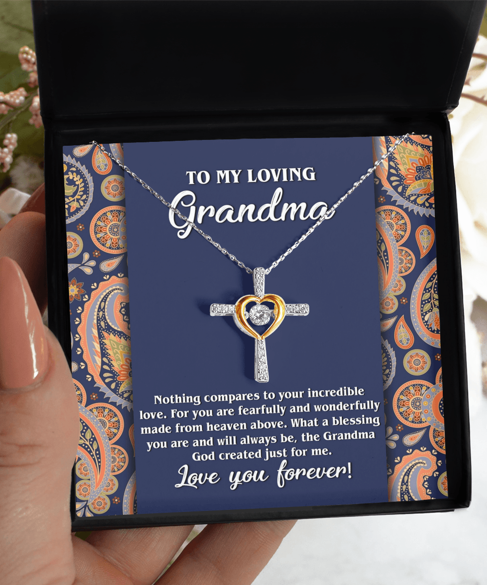 To My Loving Grandma You are a Blessing Cross Pendant Necklace - Mallard Moon Gift Shop