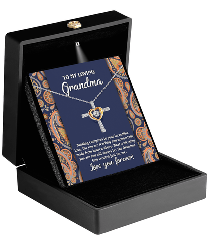 To My Loving Grandma You are a Blessing Cross Pendant Necklace - Mallard Moon Gift Shop