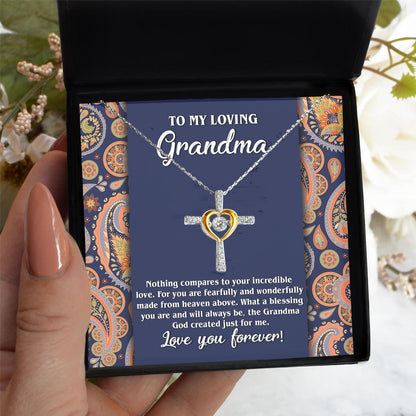 To My Loving Grandma You are a Blessing Cross Pendant Necklace - Mallard Moon Gift Shop