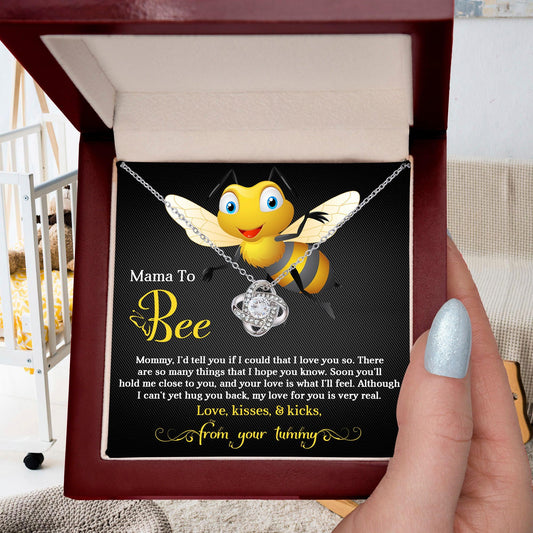To My Mama to Bee - Soon You'll Hold Me Close- Love Knot Necklace - Mallard Moon Gift Shop