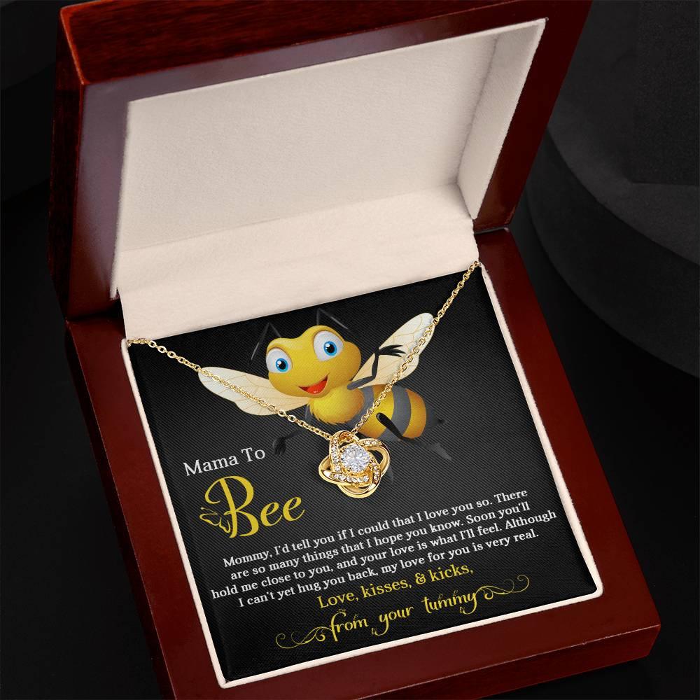 To My Mama to Bee - Soon You'll Hold Me Close- Love Knot Necklace - Mallard Moon Gift Shop