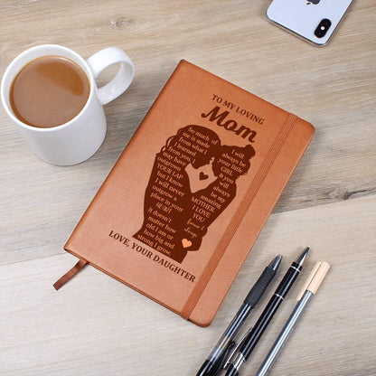 To My Mom I May Have Outgrown Your Lap But I Will Never Outgrow A Place In Your Heart Leather Graphic Journal - Mallard Moon Gift Shop