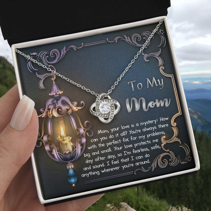 To My Mom Your Love Is a Mystery Love Knot Necklace