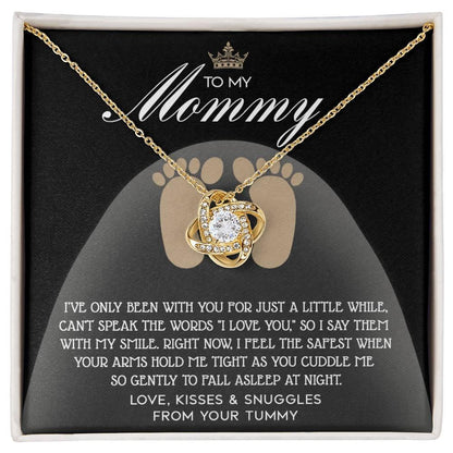 To my Mommy - I Say I Love You with my Smile Love Knot Necklace - Mallard Moon Gift Shop