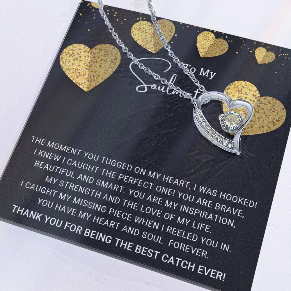 To My Soulmate I Caught My Missing Piece Forever Love Pendant Necklace - Mallard Moon Gift Shop
