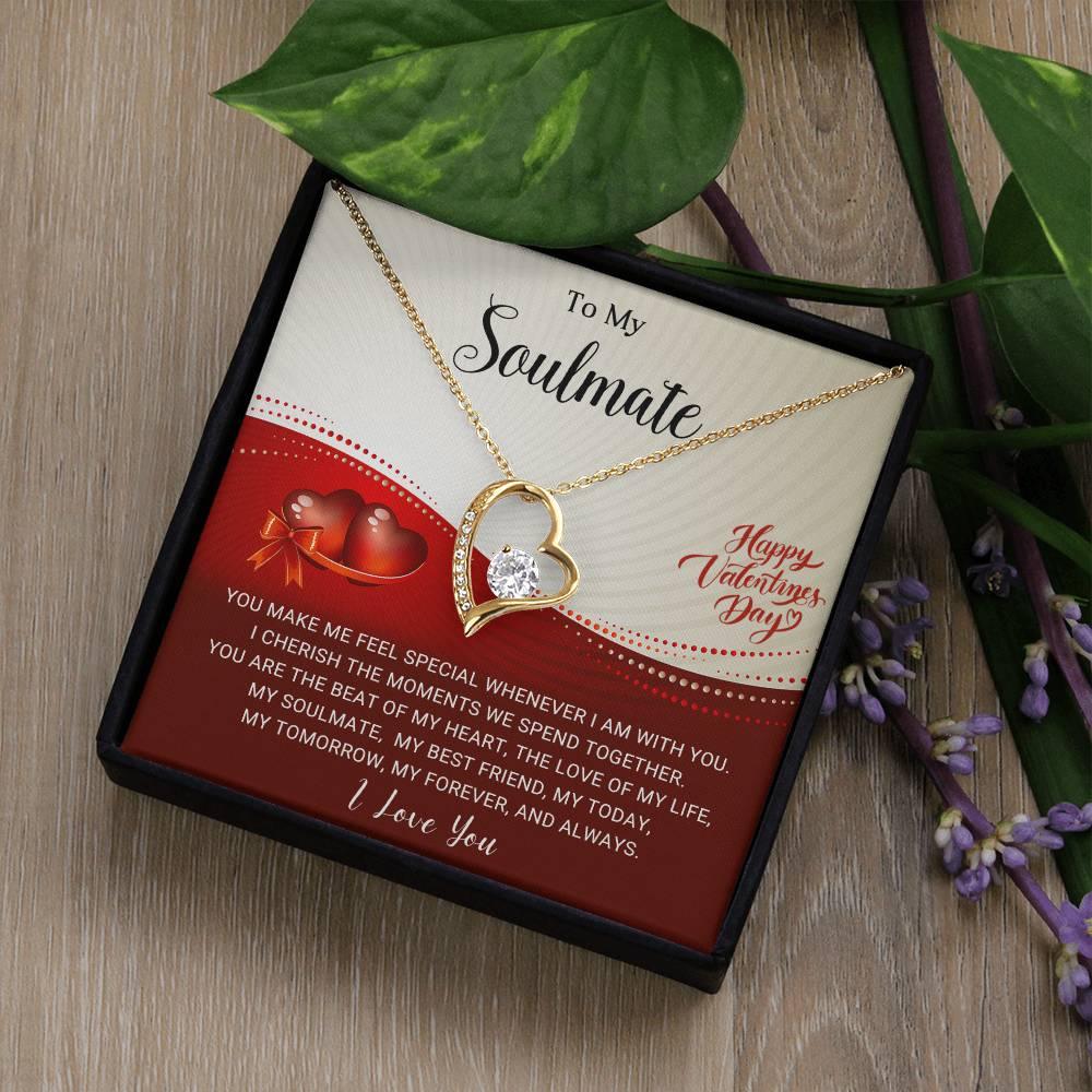 To My Soulmate - I Cherish the Moments We Spend Together Forever Love Pendant Necklace - Mallard Moon Gift Shop