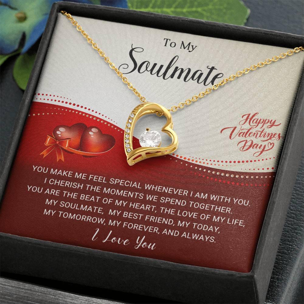 To My Soulmate - I Cherish the Moments We Spend Together Forever Love Pendant Necklace - Mallard Moon Gift Shop