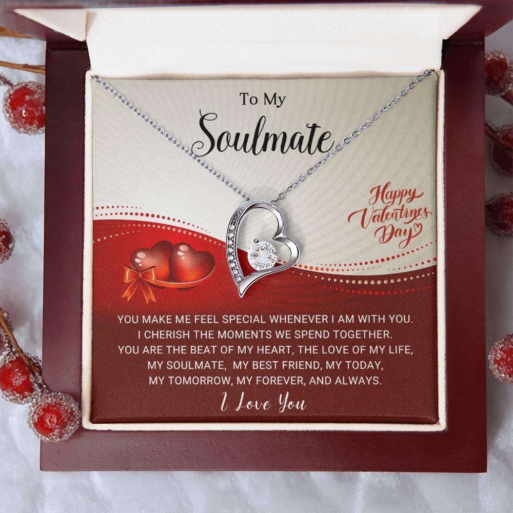 To My Soulmate - I Cherish the Moments We Spend Together Forever Love Pendant Necklace - Mallard Moon Gift Shop