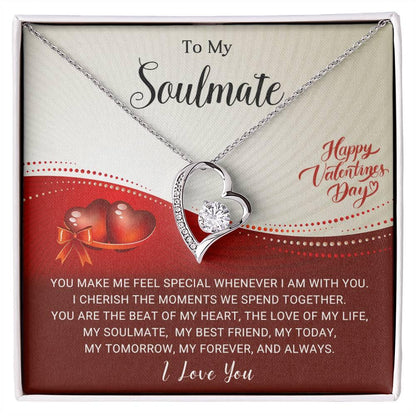 To My Soulmate - I Cherish the Moments We Spend Together Forever Love Pendant Necklace - Mallard Moon Gift Shop