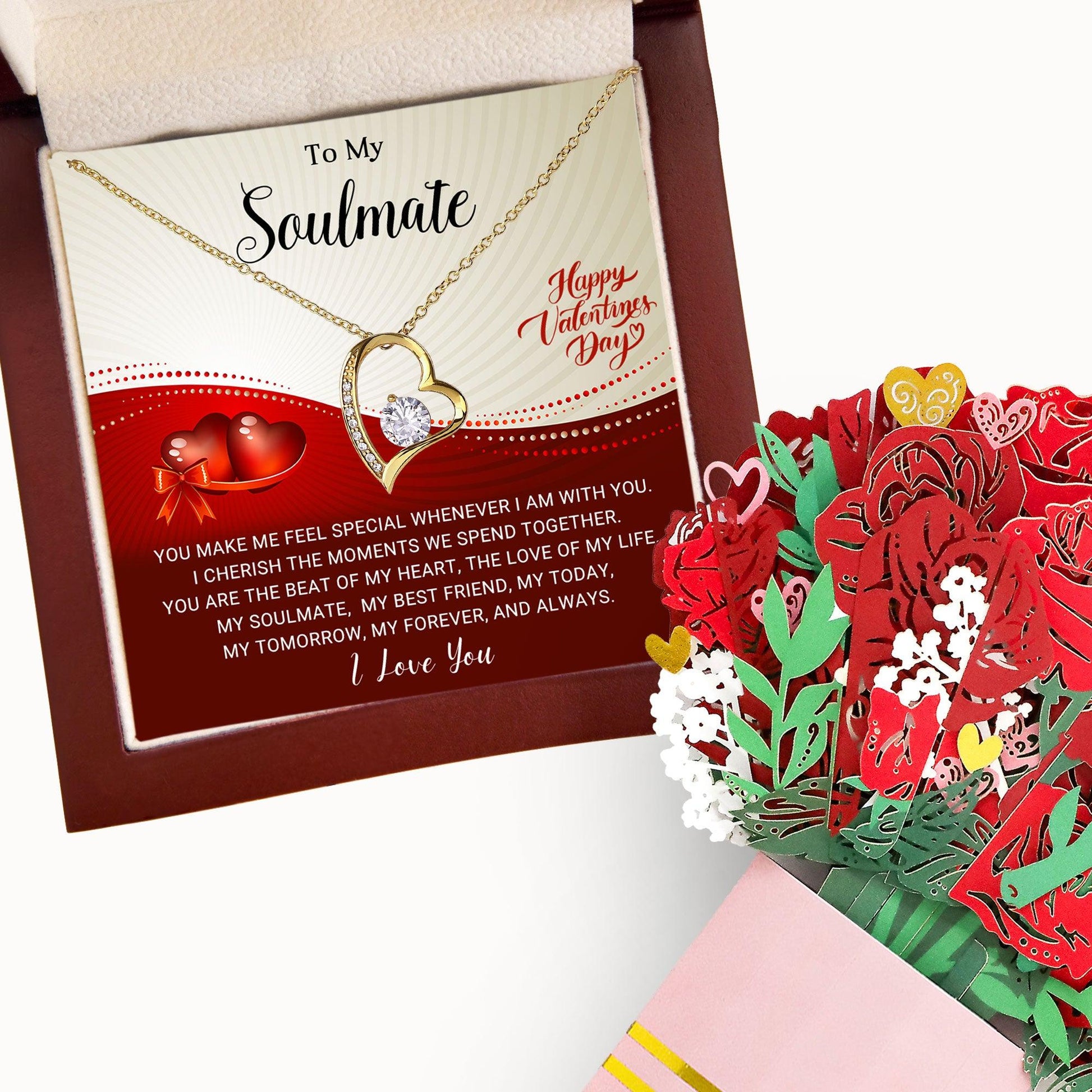 To My Soulmate - I Cherish the Moments We Spend Together Forever Love Pendant Necklace - Mallard Moon Gift Shop