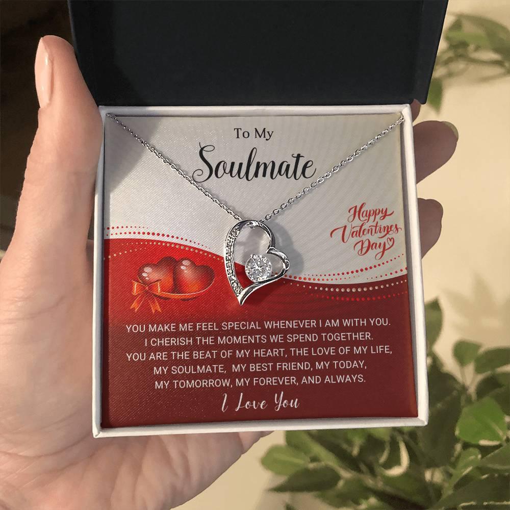 To My Soulmate - I Cherish the Moments We Spend Together Forever Love Pendant Necklace - Mallard Moon Gift Shop