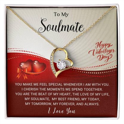 To My Soulmate - I Cherish the Moments We Spend Together Forever Love Pendant Necklace - Mallard Moon Gift Shop